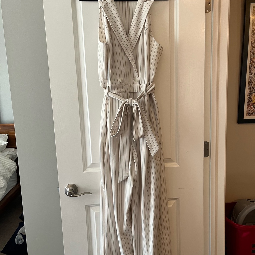 a new day Cream Jumpsuit Elegant High-Waisted Design